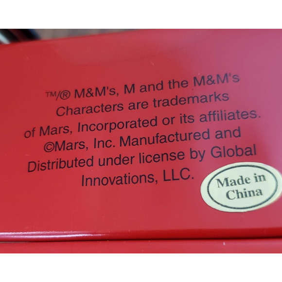 M&M's Mars Volkswagen Beetle Bug Car Metal Tin Red Collectible - Picture 8 of 9